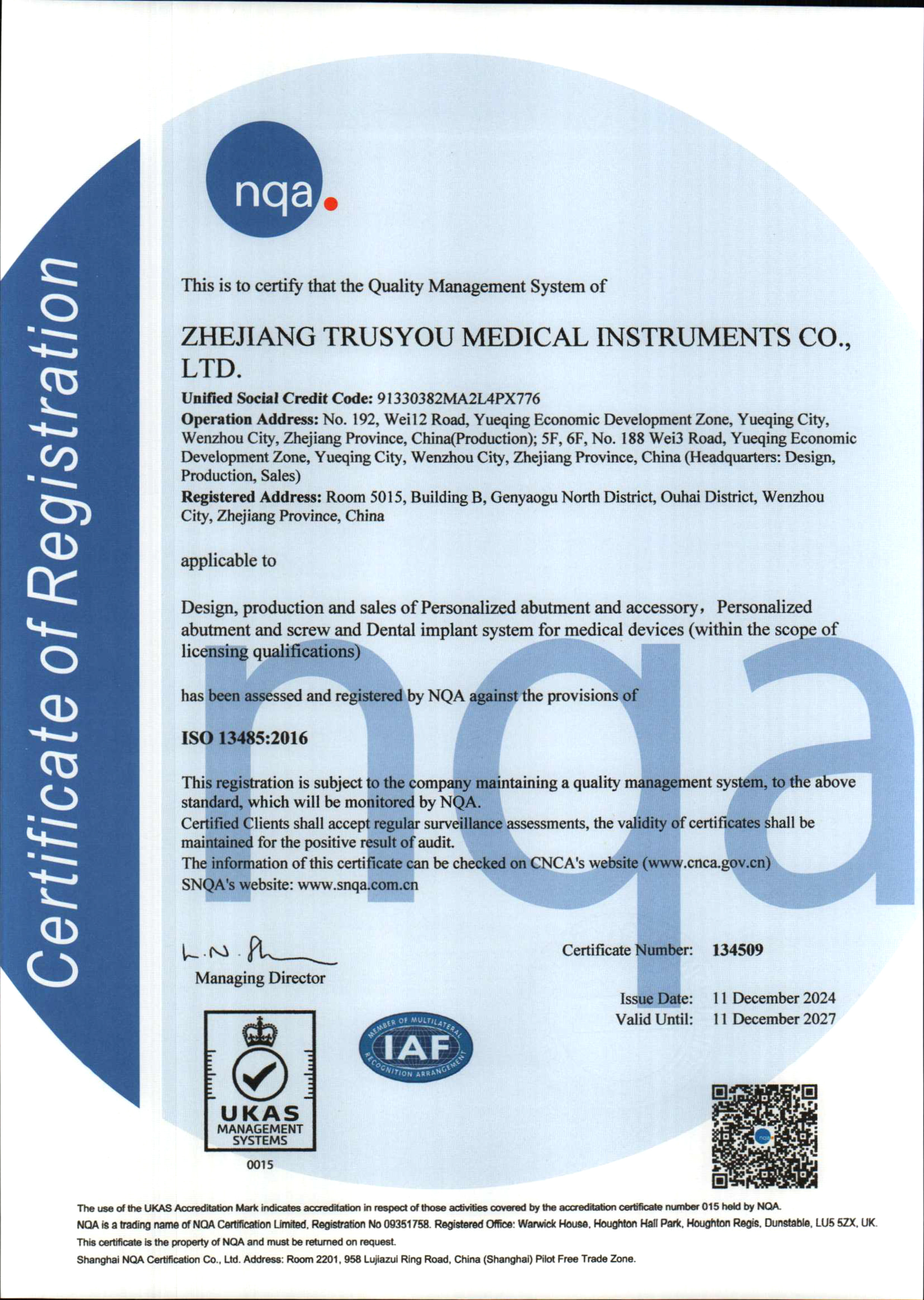 Certifications